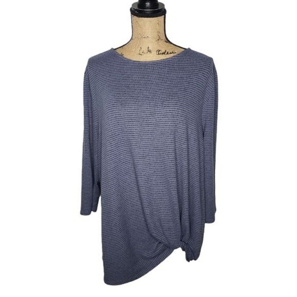 Matty M Blue Cozy Oversized Slouchy Super Soft Shirt XL
